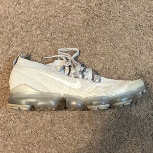 Nike Cream and Silver Air VaporMax Sneakers